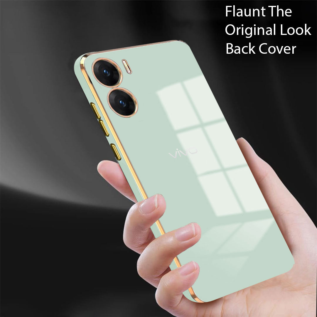 VIVO V29E 5G ULTRA-SHINE GOLD ELECTROPLATED LUXURIOUS BACK CASE WITH CAMERA PROTECTION