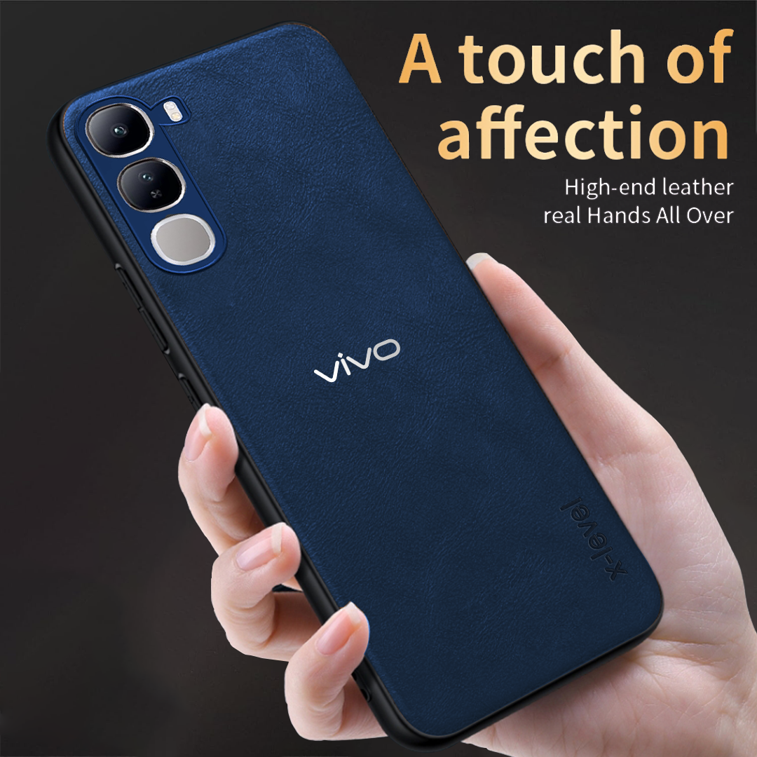 VIVO Y300 5G VINTAGE PU LEATHER PROTECTIVE BACK CASE