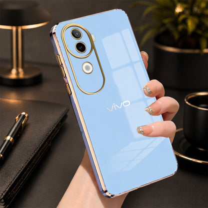 VIVO V40E 5G GOLD ELECTROPLATED LUXURIOUS BACK CASE WITH CAMERA PROTECTION