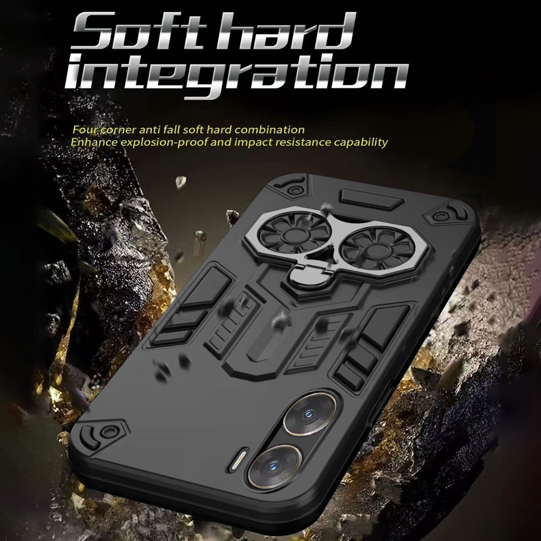 Vivo V29e 5G Armor knight Series Camera Protection 2 in 1 Shockproof Phone Cover with Kickstand