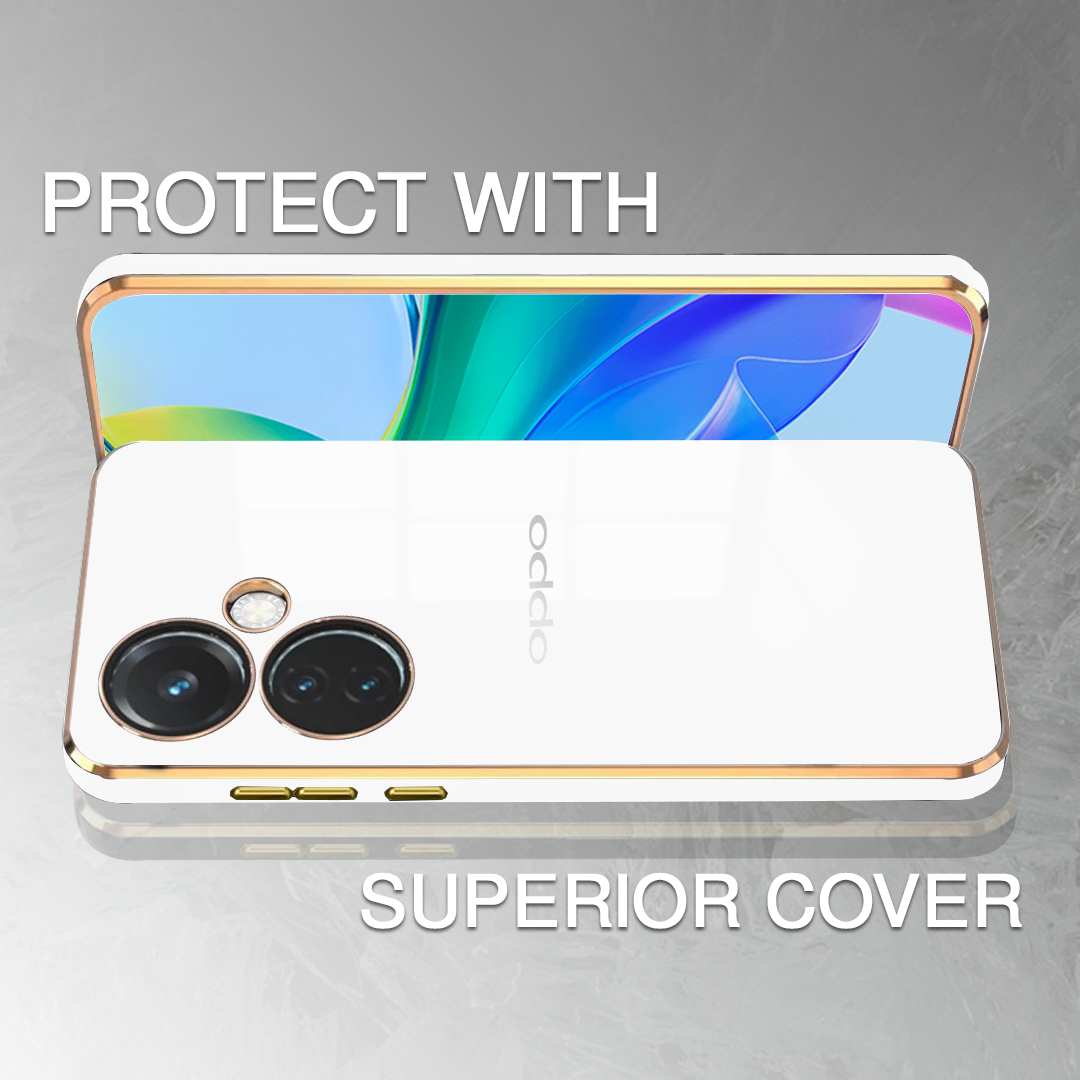 OPPO F25 PRO 5G ULTRA-SHINE GOLD ELECTROPLATED LUXURIOUS BACK CASE WITH CAMERA PROTECTION