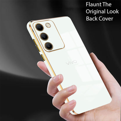 VIVO Y200 5G ULTRA-SHINE GOLD ELECTROPLATED LUXURIOUS  BACK CASE WITH CAMERA PROTECTION