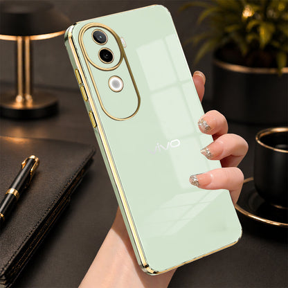 VIVO V40E 5G GOLD ELECTROPLATED LUXURIOUS BACK CASE WITH CAMERA PROTECTION