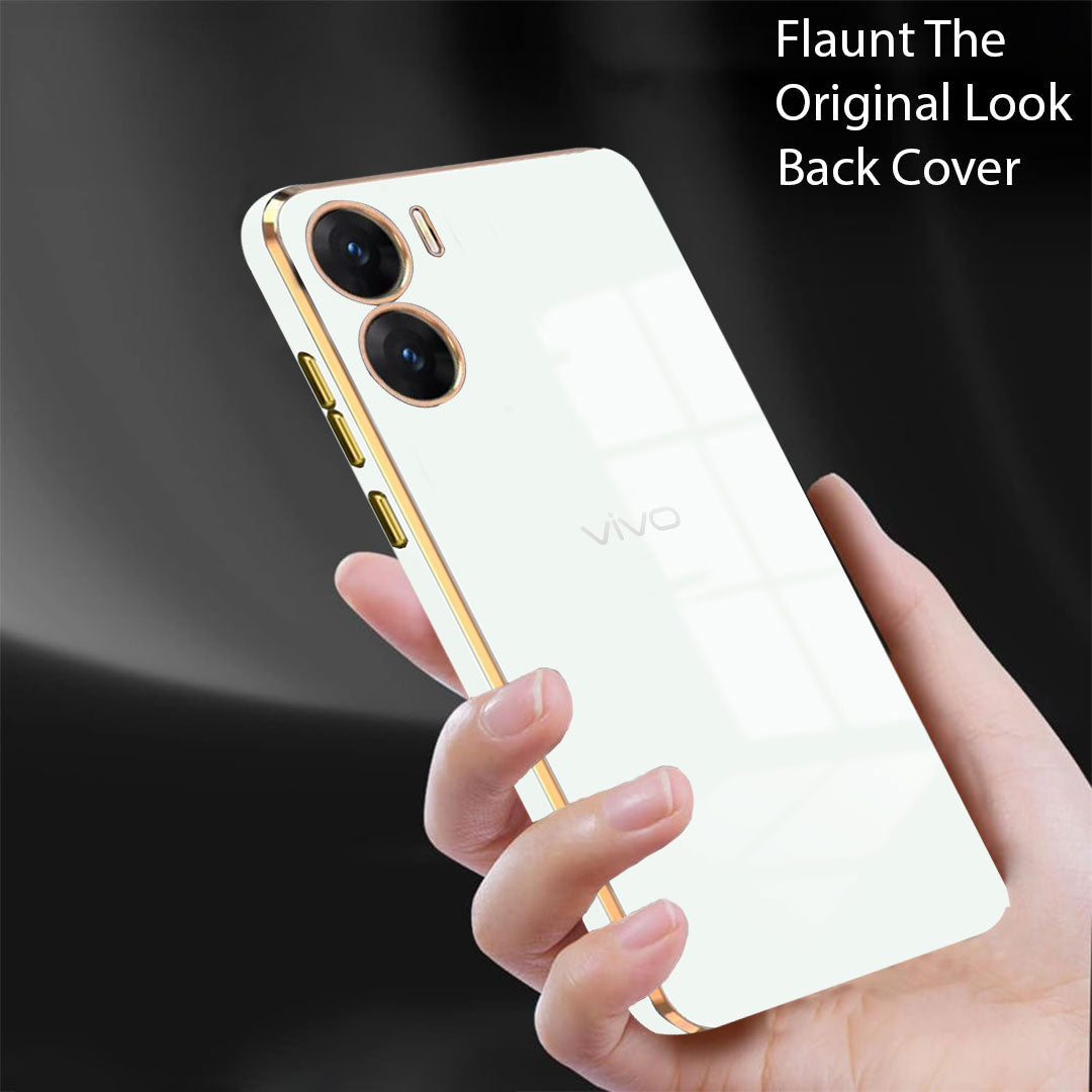 VIVO V29E 5G ULTRA-SHINE GOLD ELECTROPLATED LUXURIOUS BACK CASE WITH CAMERA PROTECTION