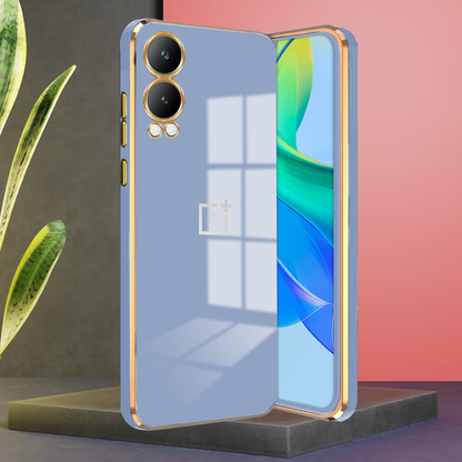 ONEPLUS NORD CE 4 LITE 5G ULTRA-SHINE GOLD ELECTROPLATED LUXURIOUS  BACK CASE WITH CAMERA PROTECTION