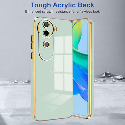 VIVO V40E 5G GOLD ELECTROPLATED LUXURIOUS BACK CASE WITH CAMERA PROTECTION