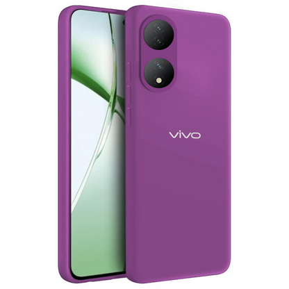 VIVO Y100 5G Liquid Silicone Velvet-Touch Silk Finish Protective Back Case