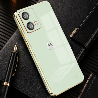 MOTOROLA EDGE 50 FUSION 5G ULTRA-SHINE GOLD ELECTROPLATED LUXURIOUS BACK CASE WITH CAMERA PROTECTION