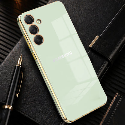 GALAXY A55 5G ULTRA-SHINE GOLD ELECTROPLATED LUXURIOUS  BACK CASE WITH CAMERA PROTECTION