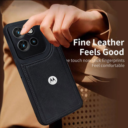 MOTOROLA EDGE 50 NEO 5G Vintage Leather Stitched Protective Back Case