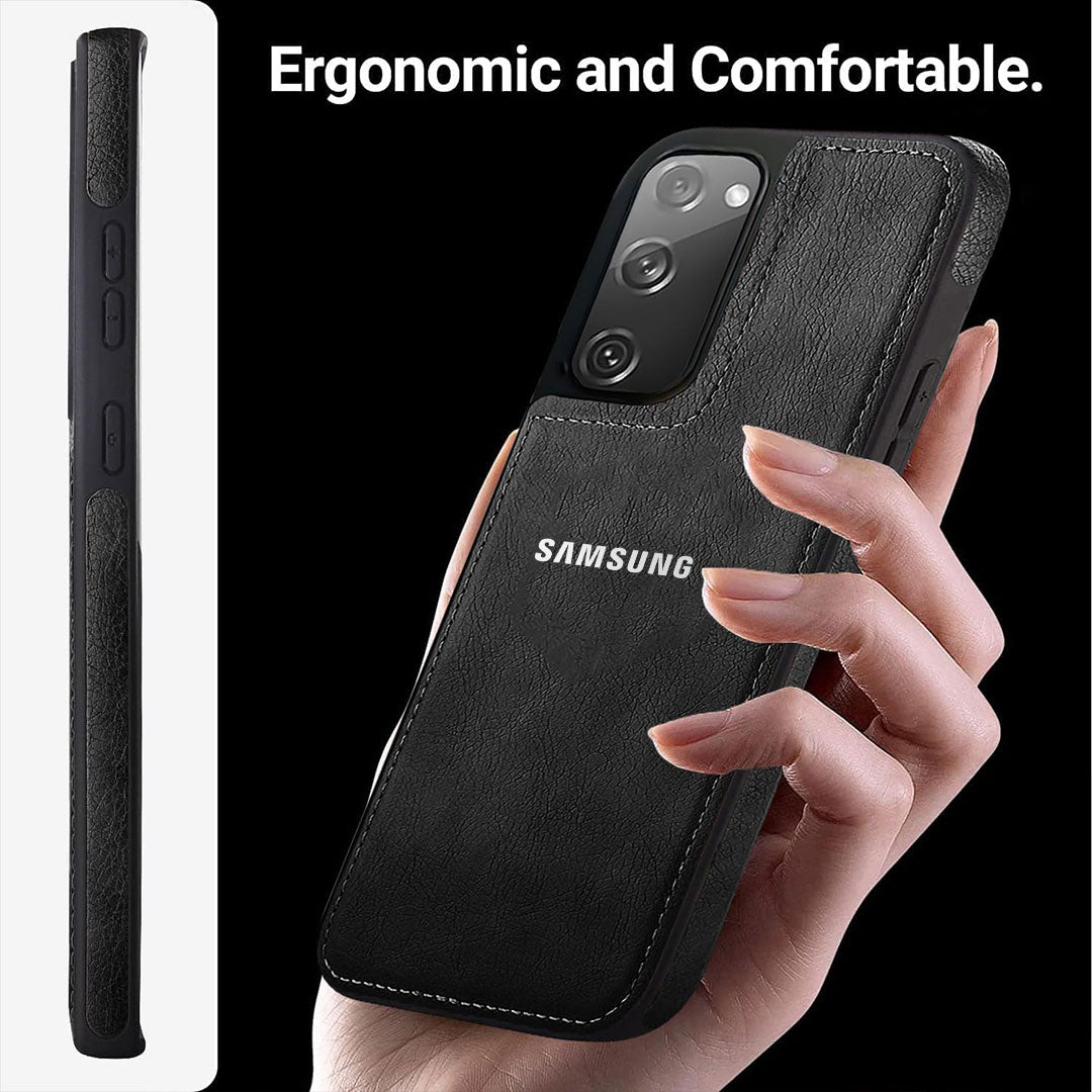 SAMSUNG S20 FE 5G  LEATHER PROTECTIVE BACK CASE