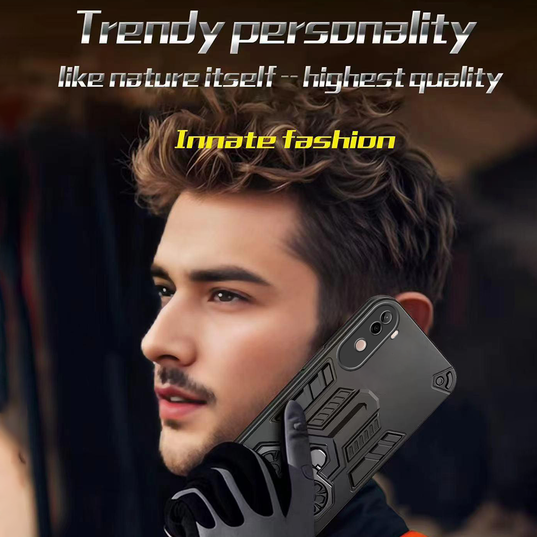 Vivo V40e 5G Armor knight Series Camera Protection 2 in 1 Shockproof Phone Cover with Kickstand