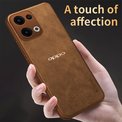 OPPO RENO 13 5G VINTAGE PU LEATHER PROTECTIVE BACK CASE
