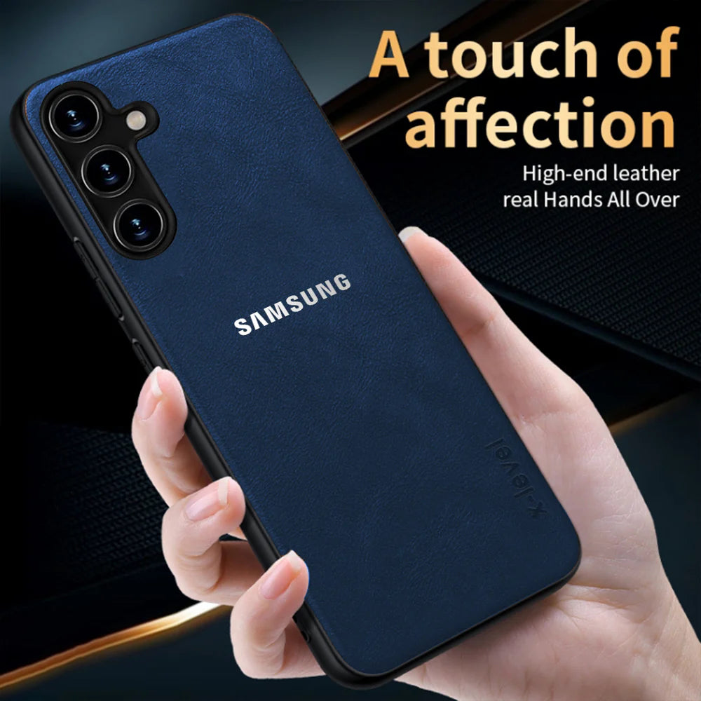 SAMSUNG GALAXY A55 5G VINTAGE PU LEATHER PROTECTIVE BACK CASE