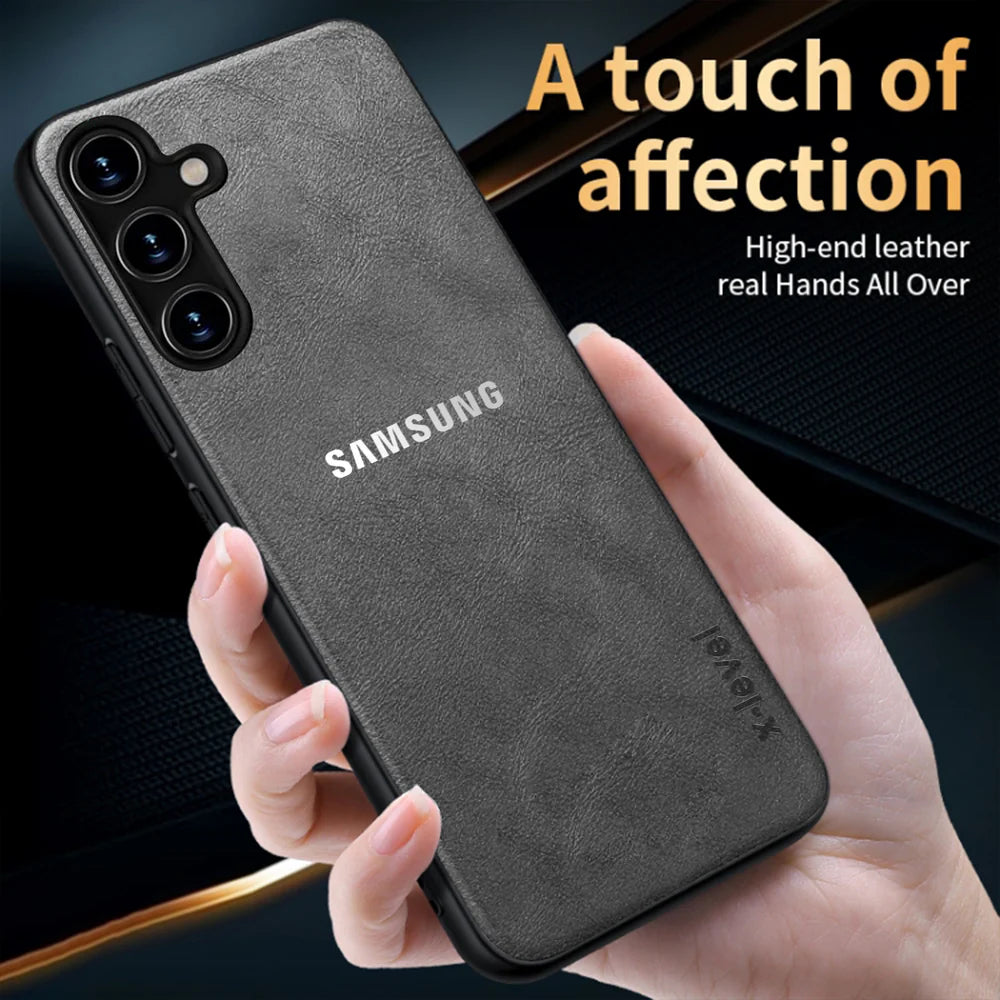 SAMSUNG GALAXY A55 5G VINTAGE PU LEATHER PROTECTIVE BACK CASE