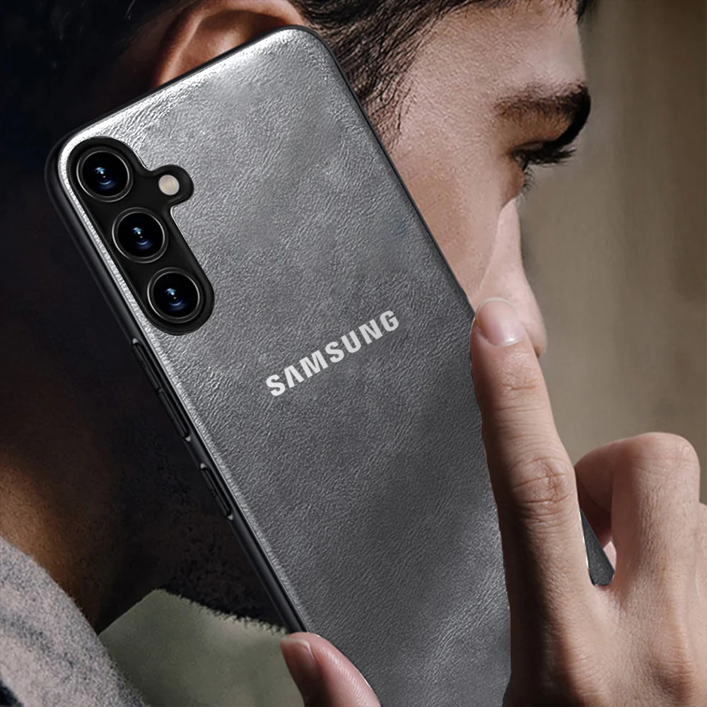 SAMSUNG GALAXY A55 5G VINTAGE PU LEATHER PROTECTIVE BACK CASE