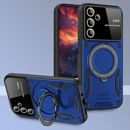 SAMSUNG GALAXY A55 5G Heavy Duty Rugged Shockproof Camera Lens Protector Phone Cover with Kickstand