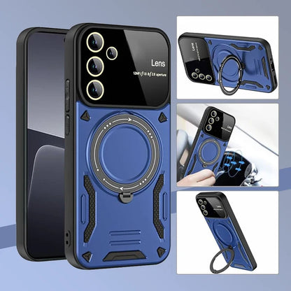 SAMSUNG GALAXY A55 5G Heavy Duty Rugged Shockproof Camera Lens Protector Phone Cover with Kickstand