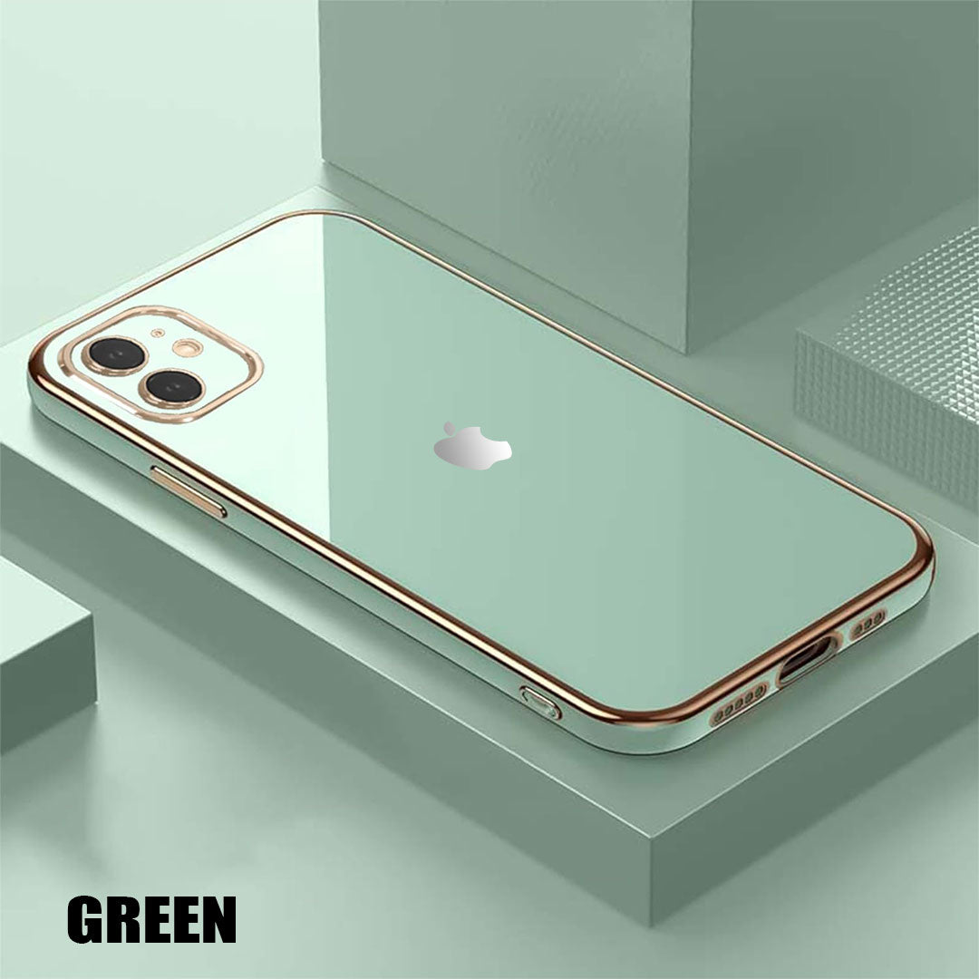 iPHONE 11 ULTRA-SHINE GOLD ELECTROPLATED LUXURIOUS  BACK CASE WITH CAMERA PROTECTION