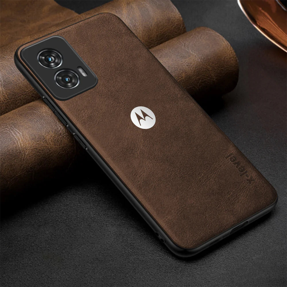MOTROLA EDGE 50 FUSION 5G VINTAGE PU LEATHER PROTECTIVE BACK CASE