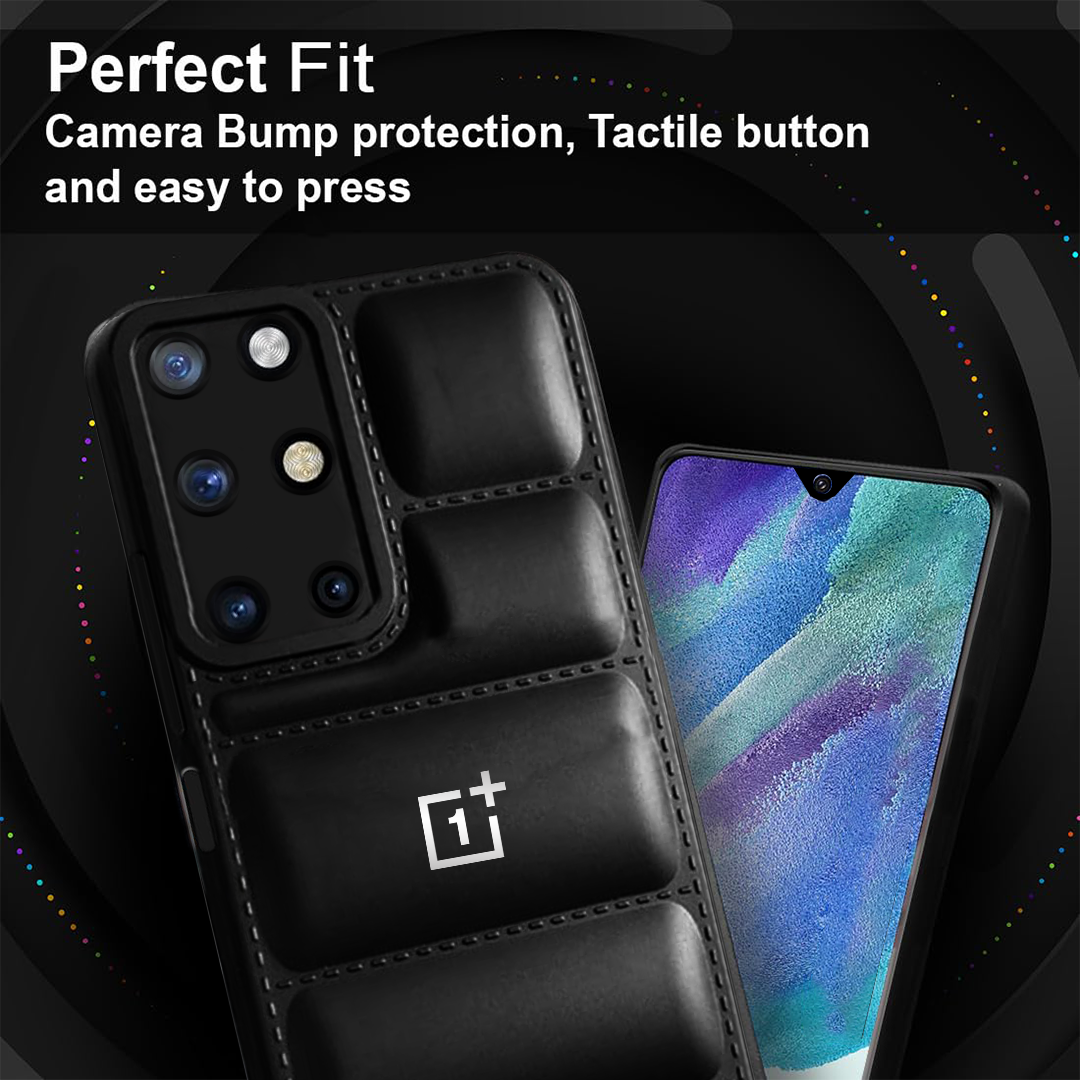 THE PUFFER EDITION BLACK BUMPER BACK CASE FOR ONE PLUS 8T/9R 5G