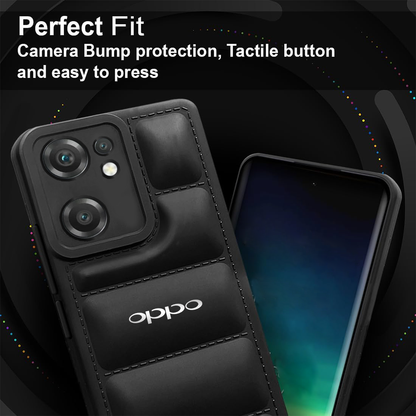 OPPO RENO 7 5G THE PUFFER EDITION SOFT MATERIAL DOWN JACKET PHONE CASE