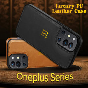 OnePlus 5G Series Vintage Leather Stitched Protective Back Case