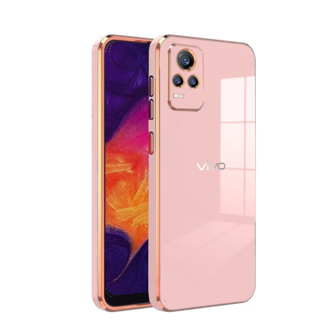 VIVO V21e ULTRA-SHINE GOLD ELECTROPLATED LUXURIOUS  BACK CASE WITH CAMERA PROTECTION