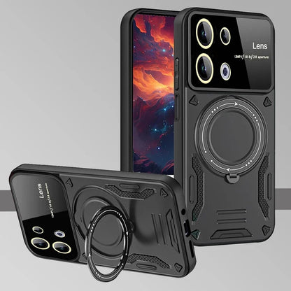 Oppo Reno 13 5G Heavy Duty Rugged Shockproof Camera Lens Protector Phone Cover with Kickstand