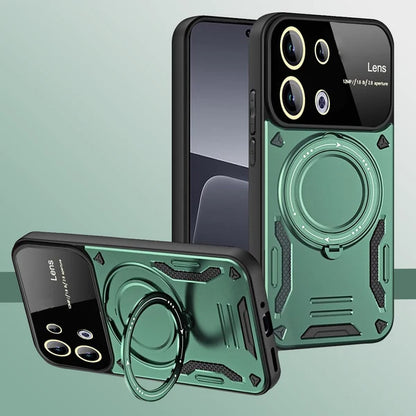 Oppo Reno 13 5G Heavy Duty Rugged Shockproof Camera Lens Protector Phone Cover with Kickstand
