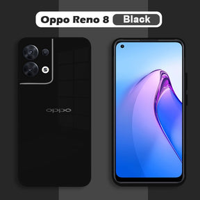 Reno 8 5G Ultra-Shine Luxurious Glass Back Case With Camera Protection