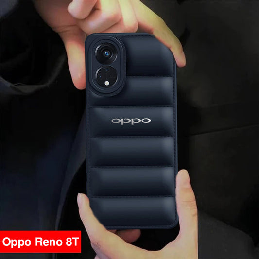 Oppo Reno 8T 5G The Puffer Edition Black Bumper Back Case