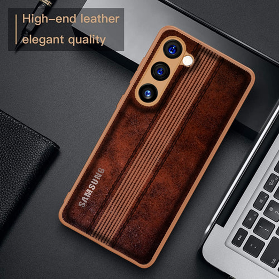 GALAXY S21 FE 5G VINTAGE LEATHER BACK STITCHED PROTECTIVE BACK CASE