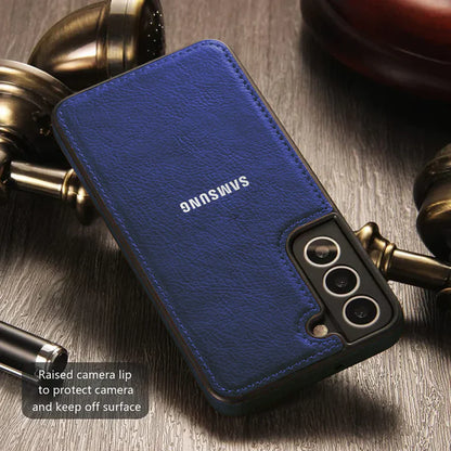SAMSUNG Galaxy S25 5G Drop Protection | Raised Camera Edges Protective Back Leather Case