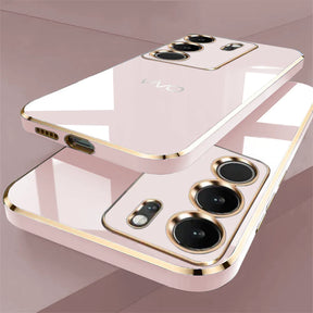 VIVO V29 5G ULTRA-SHINE GOLD ELECTROPLATED LUXURIOUS BACK CASE WITH CAMERA PROTECTION