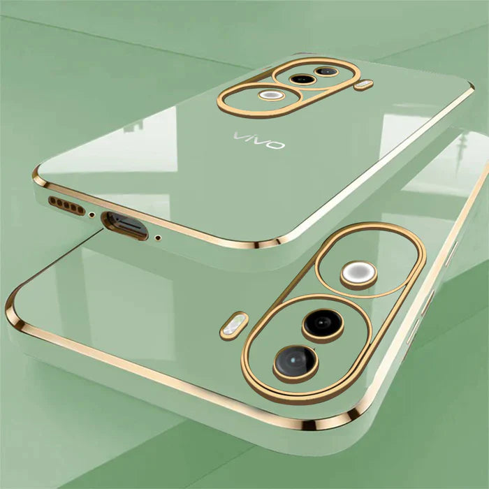 VIVO V40E 5G GOLD ELECTROPLATED LUXURIOUS BACK CASE WITH CAMERA PROTECTION