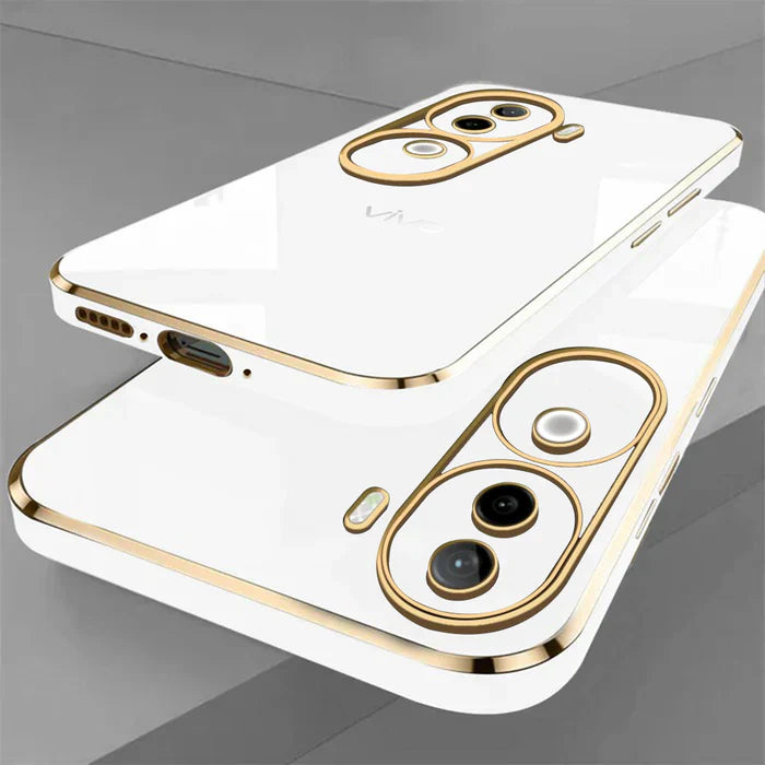 VIVO V40E 5G GOLD ELECTROPLATED LUXURIOUS BACK CASE WITH CAMERA PROTECTION