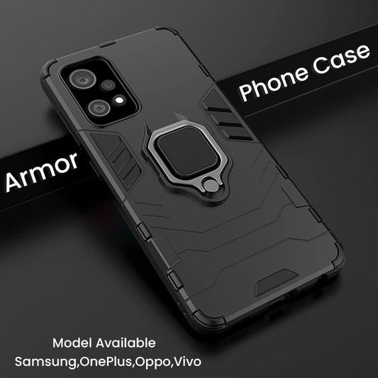 Black Panther Metal Bracket Shockproof Protective Back Case