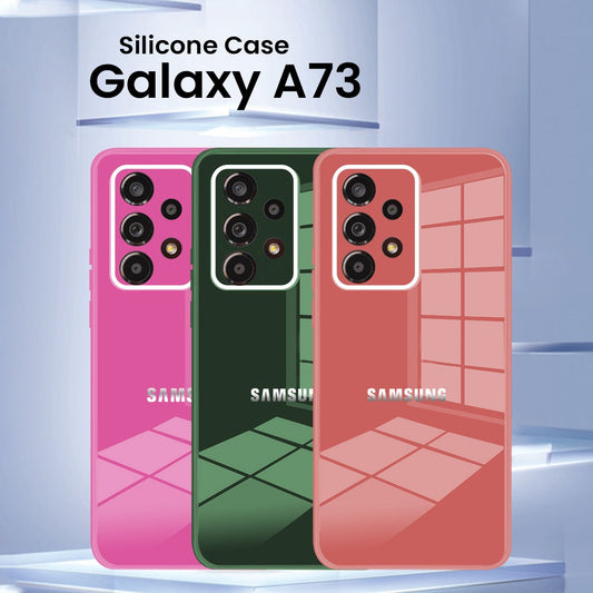 Galaxy A73 5G Luxurious Glass Case With Camera Protection Back Cover