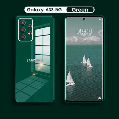 Galaxy A33 5G Luxurious Glass Case With Camera Protection Back Cover