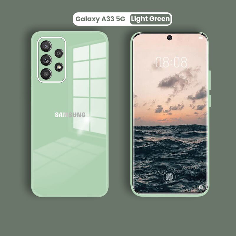 Galaxy A33 5G Luxurious Glass Case With Camera Protection Back Cover