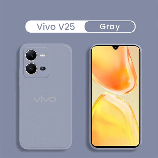 Vivo V25 5G Liquid Silicone Velvet-Touch Silk Finish Protective Back Case