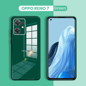 Reno 7 Ultra-Shine Luxurious Glass Case With Camera Protection