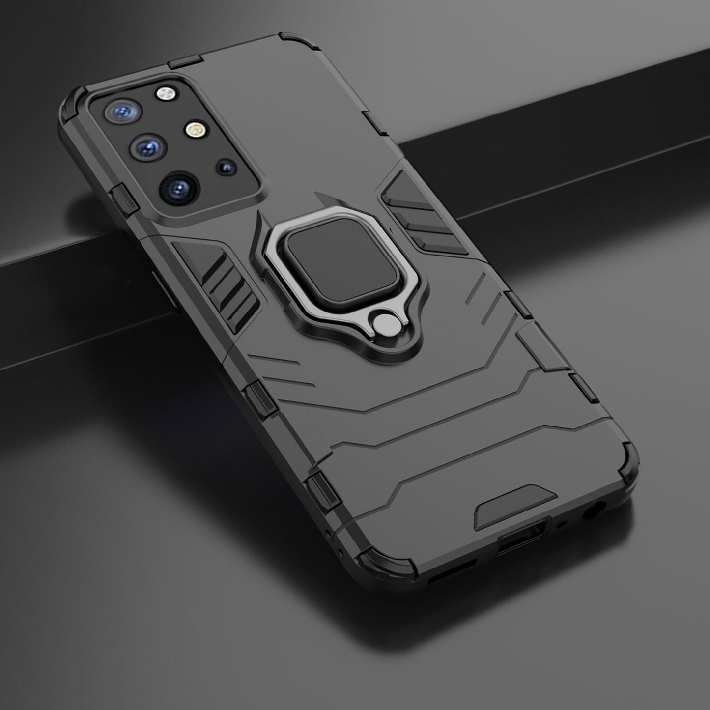 Armour Iron Man Case With Ring Holder For OnePlus 8T & OnePlus 9R