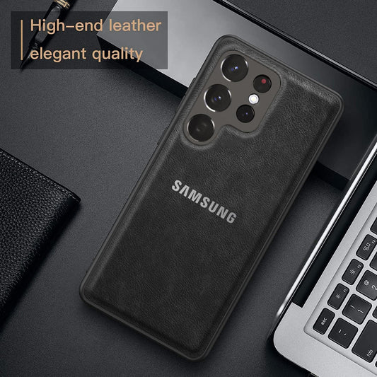 Galaxy S23 ULTRA 5G VINTAGE PU LEATHER PROTECTIVE BACK CASE