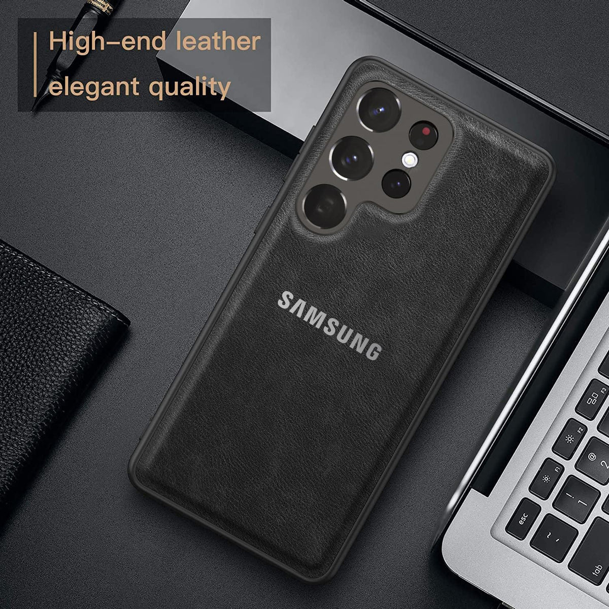 Galaxy S22/S23 ULTRA 5G VINTAGE PU LEATHER PROTECTIVE BACK CASE