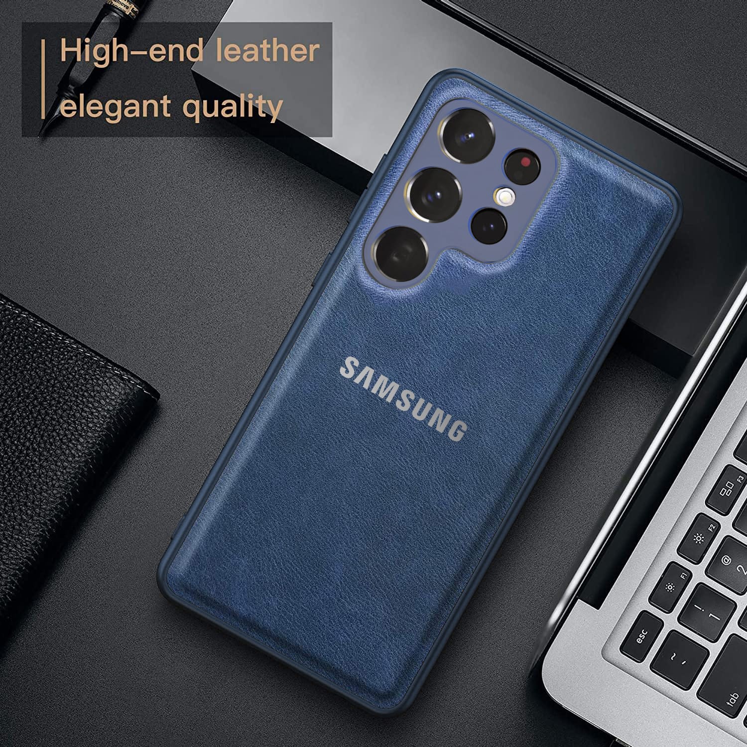 Galaxy S22/S23 ULTRA 5G VINTAGE PU LEATHER PROTECTIVE BACK CASE