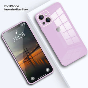 iPhone 14 Ultra-Shine Luxurious Glass Case With Camera Protection Back Case