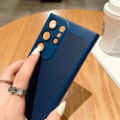 Galaxy S22/S23/S23 PLUS 5G Lens Protection Heat Dissipation Hard PC Net Phone Case