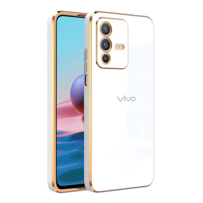 VIVO V23 5G ULTRA-SHINE GOLD ELECTROPLATED LUXURIOUS  BACK CASE WITH CAMERA PROTECTION